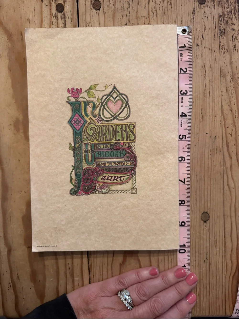 Vintage The Unicorn Illustrated Notebook - Pastel Rainbow Cover by Michael Green